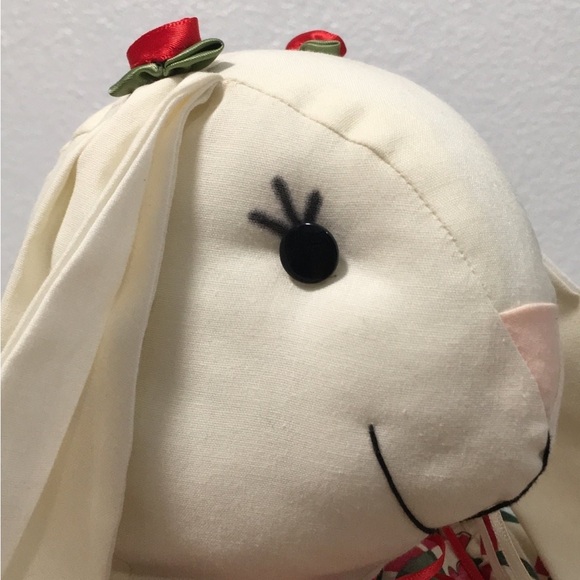 Easter Bunny Rabbit Plush Large Handmade Floppy Dress Cottage Fabric Country - Picture 10 of 11